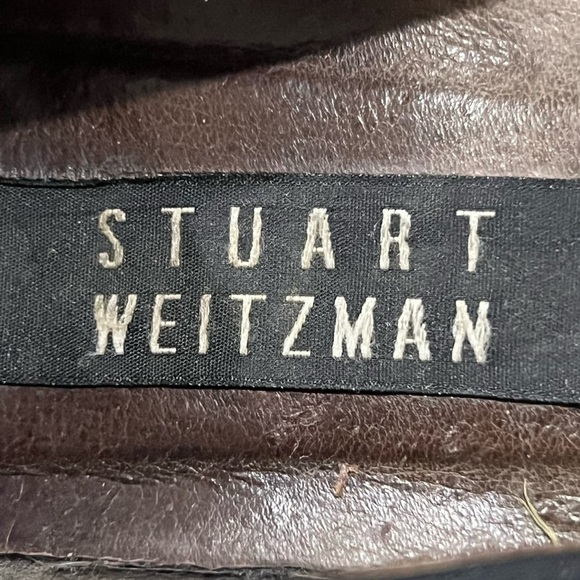 Stuart Weitzman Women’s Black Slip On Block Heel Loafers Size 8 1/2 - Picture 2 of 9